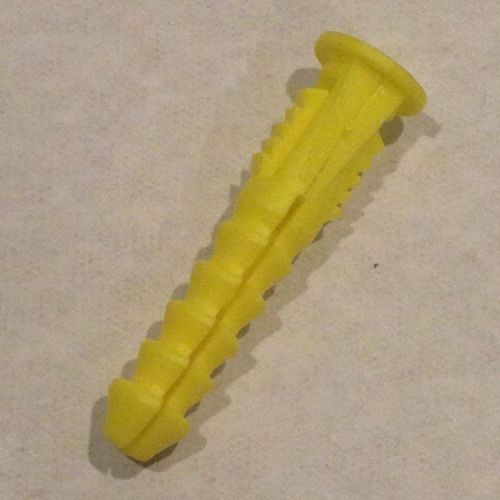 Qty. 156 - yellow super plastic wall anchors 5/8&#034; x 1-1/2&#034; for sale
