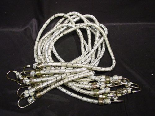 8 bungee shock cords 42&#034; long steel hooks truck trailer tarp bungy tie downs for sale