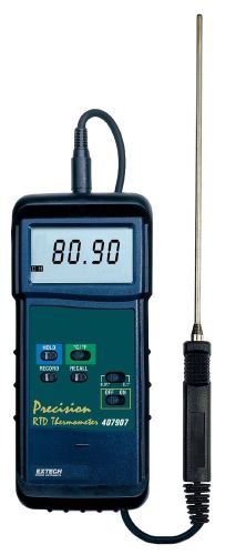 Extech 407907 heavy duty rtd thermometer/ data hold/freeze,us authorized dealer for sale