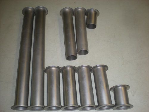 Lot of (10) pieces of metal vacuum line - 2&#034; od tube for sale