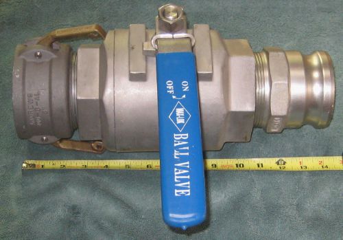 3&#034; 316 stainless steel 2 piece 1000 wog full port threaded ball valve w/fittings for sale