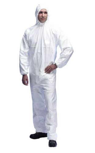 Dupont coverall 50 total style: 3609  w/ bootie &amp; hood virus protective clothing for sale