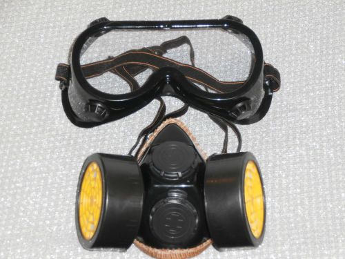 Vktech Industrial Gas Chemical Anti-Dust Respirator Mask Goggles Set (Style A)