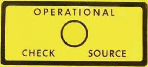 Geiger counter operational check source    **peel and stick**  two versions for sale