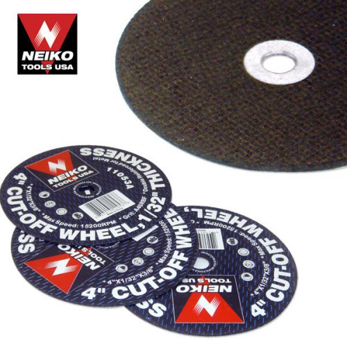 10pc Cutoff Wheels 4&#034; x 1/32&#034; x 3/8&#034; inch Disc for Cutting Hard Steel Metal