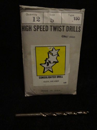 #5 Jobber Length Cobalt Drill Bit-Consolidated Toledo Drill-USA-NEW sold by each