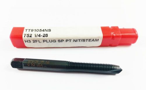 1/4-28  Titan USA  2 Flute Steam Oxide Finish Spiral Point Plug Tap (K158)