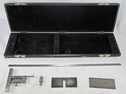 Brown &amp; sharpe no. 600 vernier depth gauge w/ original case vintage ~no reserve~ for sale