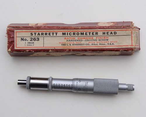 Starrett model 263 ratcheting micrometer head for sale