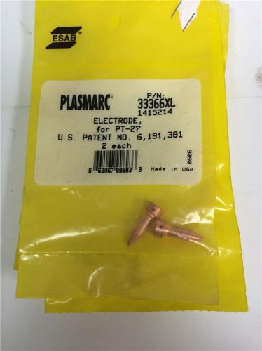 PLASMARC MODEL 33366XL Plasma Cutter Torch ELECTRODE PT-27 Part ESAB 2PC LOTS