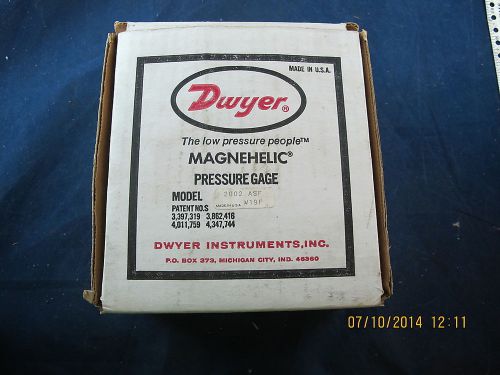Dwyer 2002-ASF Differential Pressure Gage, 0-2&#034; w.c. With Adjustable Signal Flag