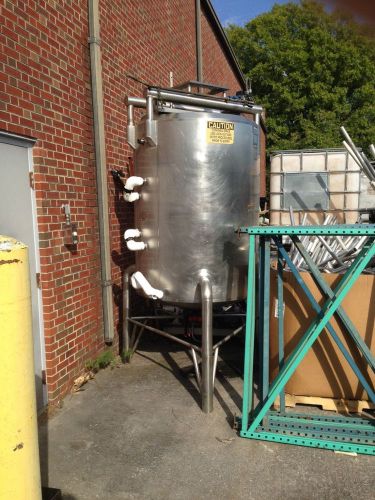 Stainless steel 360 gallon jacketed mixing tank with twin mixing paddles for sale
