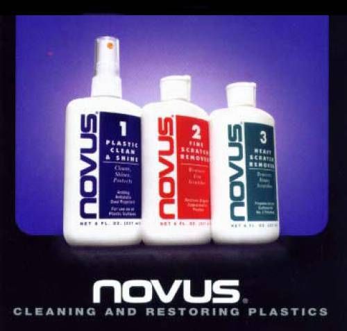 NOVUS Plastic Polish #1 #2 &amp; #3 2oz Each Scratch Remover Cleaner Restoration Kit