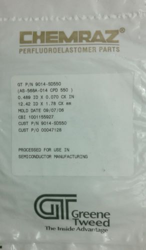 GREENE TWEED-CHEMRAZ ORING 9014-SD550  0.489 ID x 0.070 CX in/12.42 ID x 1.78 mm