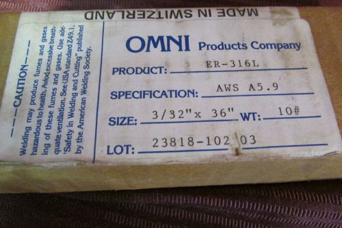 Welding Rod Omni Products ER-316L 3/32 X 36&#034;AWS  A5.9 SS TIG filler rod 1 lb