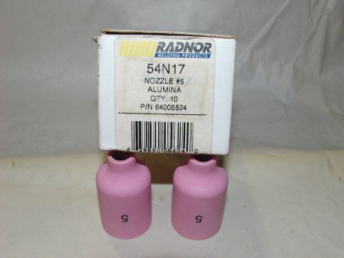 Radnor welding products 54N17 Nozzle #5 Alumina Qty. 2 P/N- 64005824