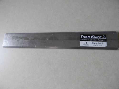 Planer knives (3) 12&#034; x 7/8&#034; x 1/8&#034; t1 hss for sale