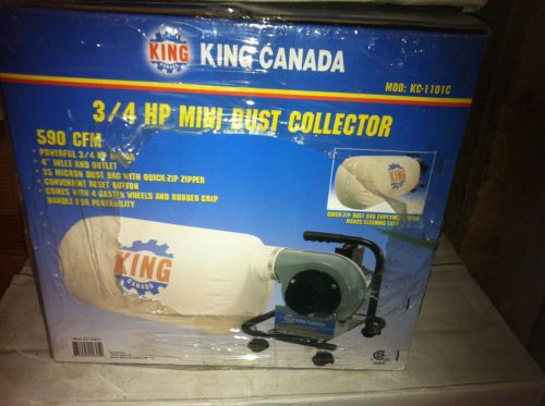 King canada tools kc-1101c 3/4 hp mini dust collector 590 cfm woodworking castor for sale
