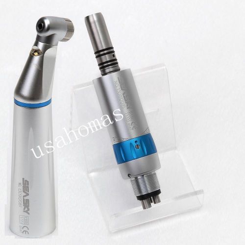 Dental LED Fiber Optic Low Speed Inner Water Contra Angle Handpiece w/ air motor