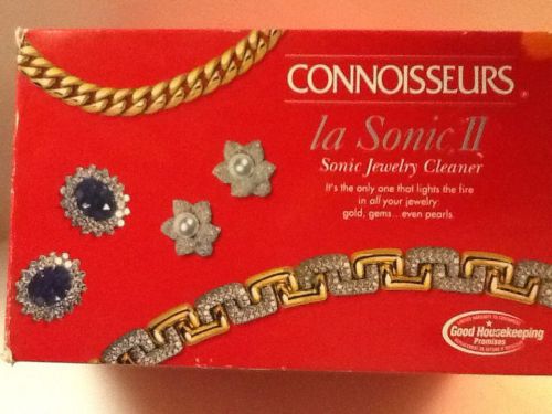 CONNOISSEURS LA SONIC JEWELRY CLEANER CLEANING GOLD SILVER JEWELS RINGS EARINGS