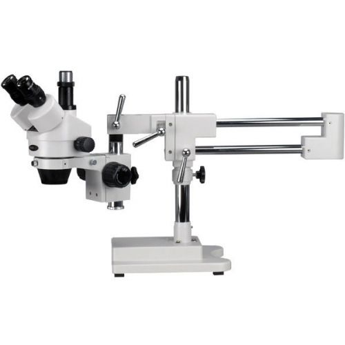 3.5x-90x trinocular stereo zoom microscope with double arm boom stand for sale
