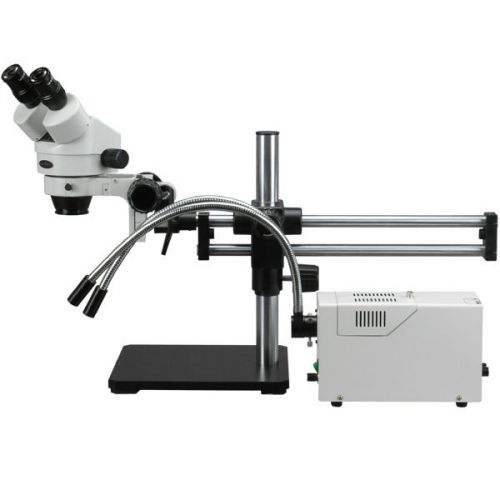 3.5X-90X Fiber Y-Light Ball Bearing Stand Binocular Stereo Microscope