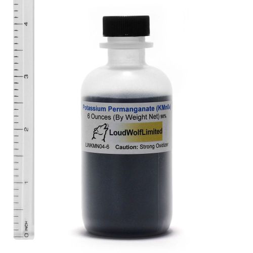 Potassium permanganate  ultra-pure (98%)  fine powder  6 oz  ships fast from usa for sale