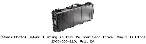 Pelican case travel vault ii black 1700-000-110, unit ea lab safety unit for sale