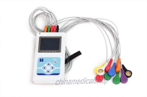 Portable handheld 12-channel ecg/ekg holter system/24hour recorder monitor ce for sale