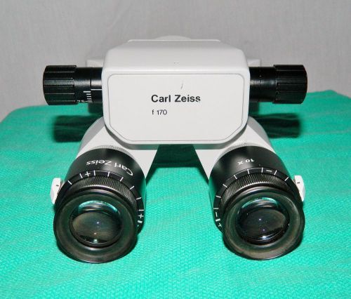 Carl Zeiss Surgical Microscope Binoculars f 170 with 10X (Used)