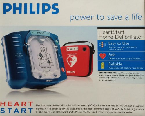 New philips heart start m5068a home onsite aed defibrillator case heartstart for sale