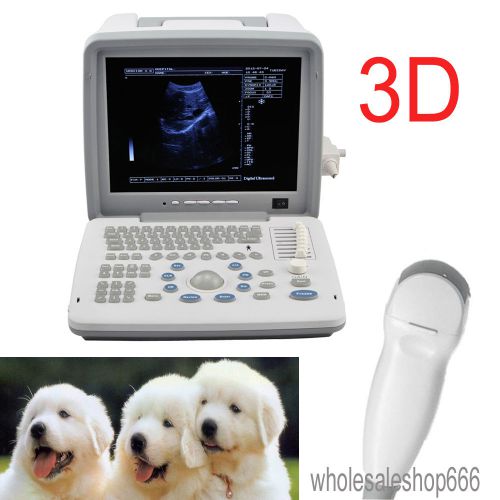 CE Veterinary Portable Ultrasound Machine Scanner +micro-convex probe + Free 3D