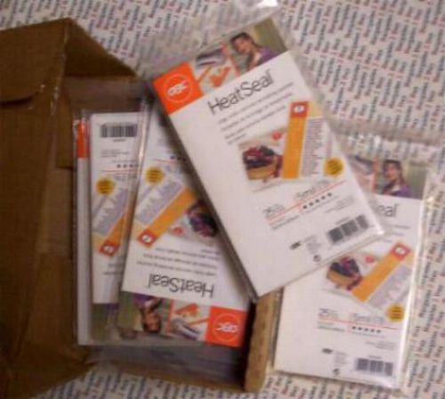 200 gbc heatseal ultra clear,3.5x5.5,laminating pouch (8 pks of 25)-new-nr for sale
