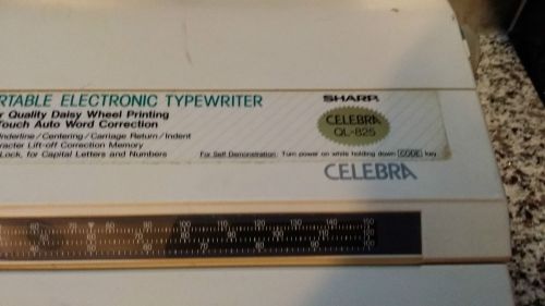 Vintage Sharp Celebra QL-825 Portable Electric Typewriter Needs Ribbons WORKS