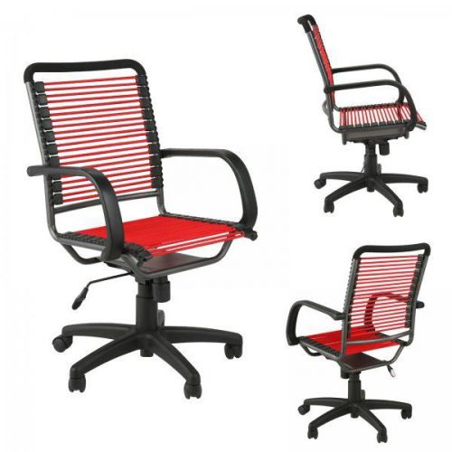 Red and black bungee high back office desk chair for sale