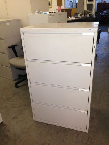 * 4dr 30&#034;wx20&#034;dx50&#034;h lateral file cabinet by herman miller meridian w/lock&amp;key * for sale