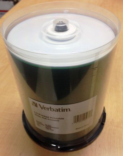 Verbatim 95252 CD-R 52x 80Min Disc 700MB White Hub Printable, 100 Pack Spindle