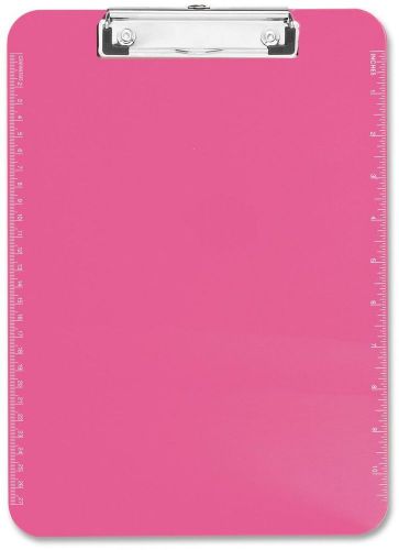 Neon Pink Transparent Plastic Clipboard 9&#034; X 12 5&#034; Functional Way Spr01868