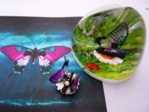 New page-up document holder  liquid  pink swallowtail butterfly for sale