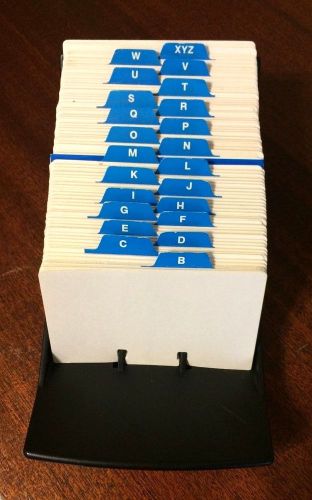 Vintage Rolodex NVIP-35 File Phone Number Address Organizer Index Black Plastic