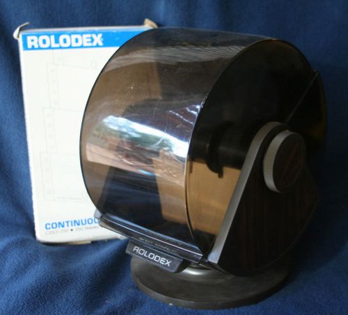 Vintage Rolodex Model SW-35 Large Round Rotating Card Files Rotary Swivel
