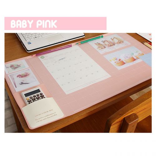 Desk Non Slip Pad  Various color desk pad desk mat mouse pad Color-Baby pink-TCK