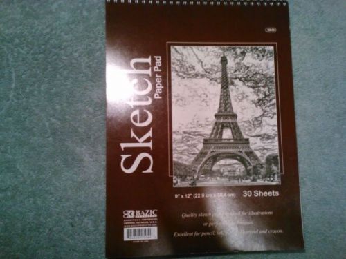 New Sketch paper pad 9&#034;X12&#034; 30sheets ideal for Illustrations pencil,ink,charcoal