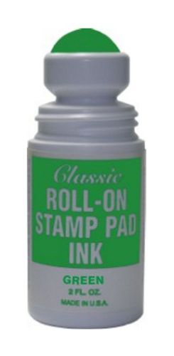 Green Roll-on Stamp Pad Ink