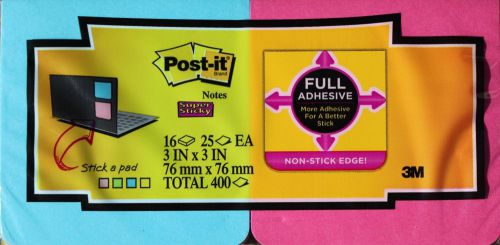 Post-it Note Pads Full Adhesive 3&#034; x 3&#034;