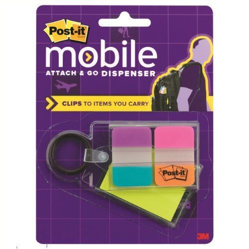 Post-it Attach N Go Notes/tabs Key Chain Dspnsr - Self-adhesive, Durable (pmkc1)