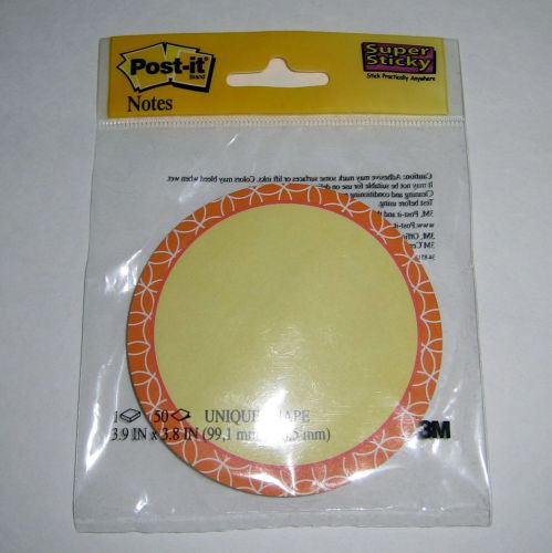 New POST IT Brand Notes Super Sticky 50 Pages 3M Circle Yellow (2)