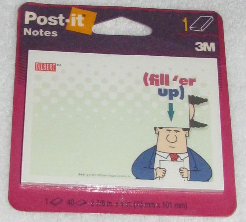 NEW! RARE 1996 3M POST-IT NOTES DILBERT (FILL&#039;ER UP) UNITED FEATURE SYNDICATE