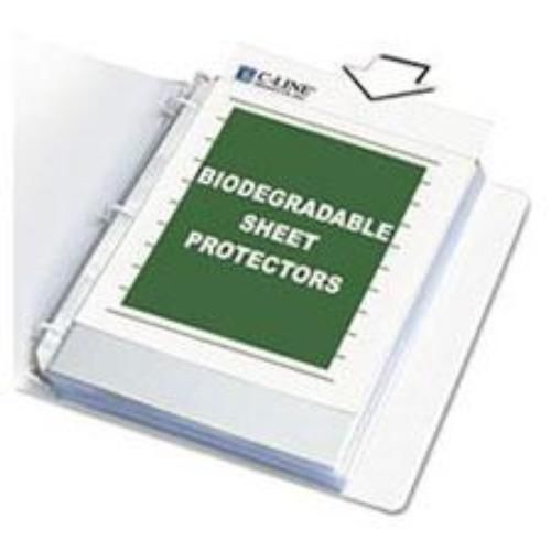 Biodegradable top loading sheet protectors clear standard poly 11 x 8-1/2 50 ct for sale
