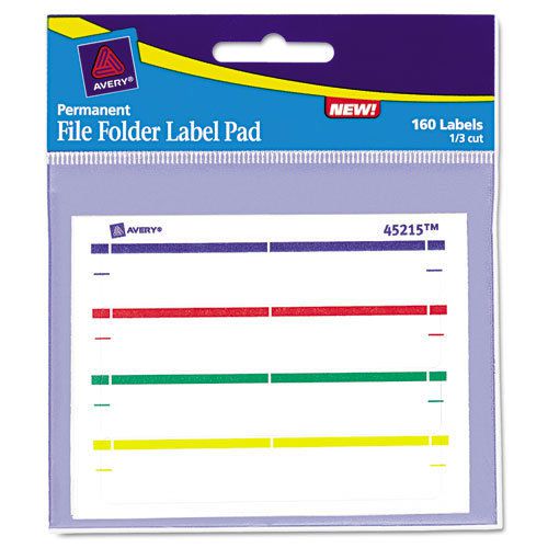 Label pads, 2/3 x 3 7/16, assorted, 160/pack for sale